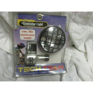 Vintage Bicycle 6 Volt Generator with Headlight and Mounting Hardware